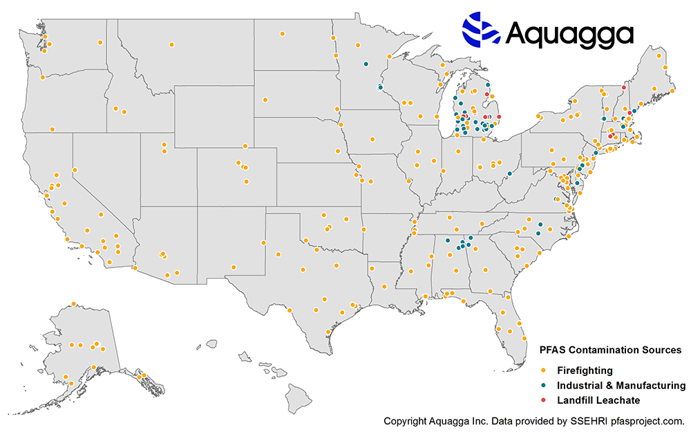 PFAS contamination sources in the U.S