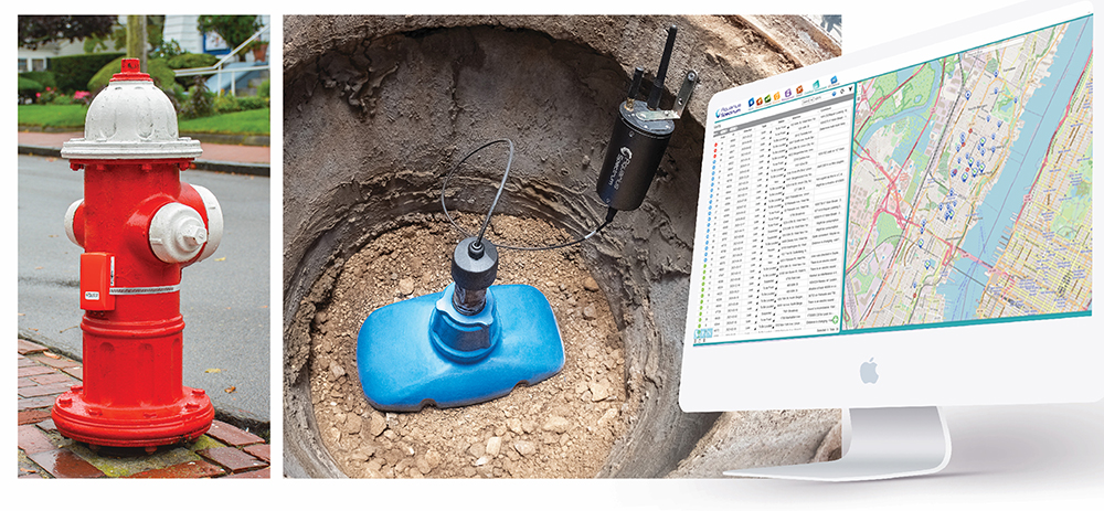 AQSense acoustic correlating sensors installated aboveground and belowground