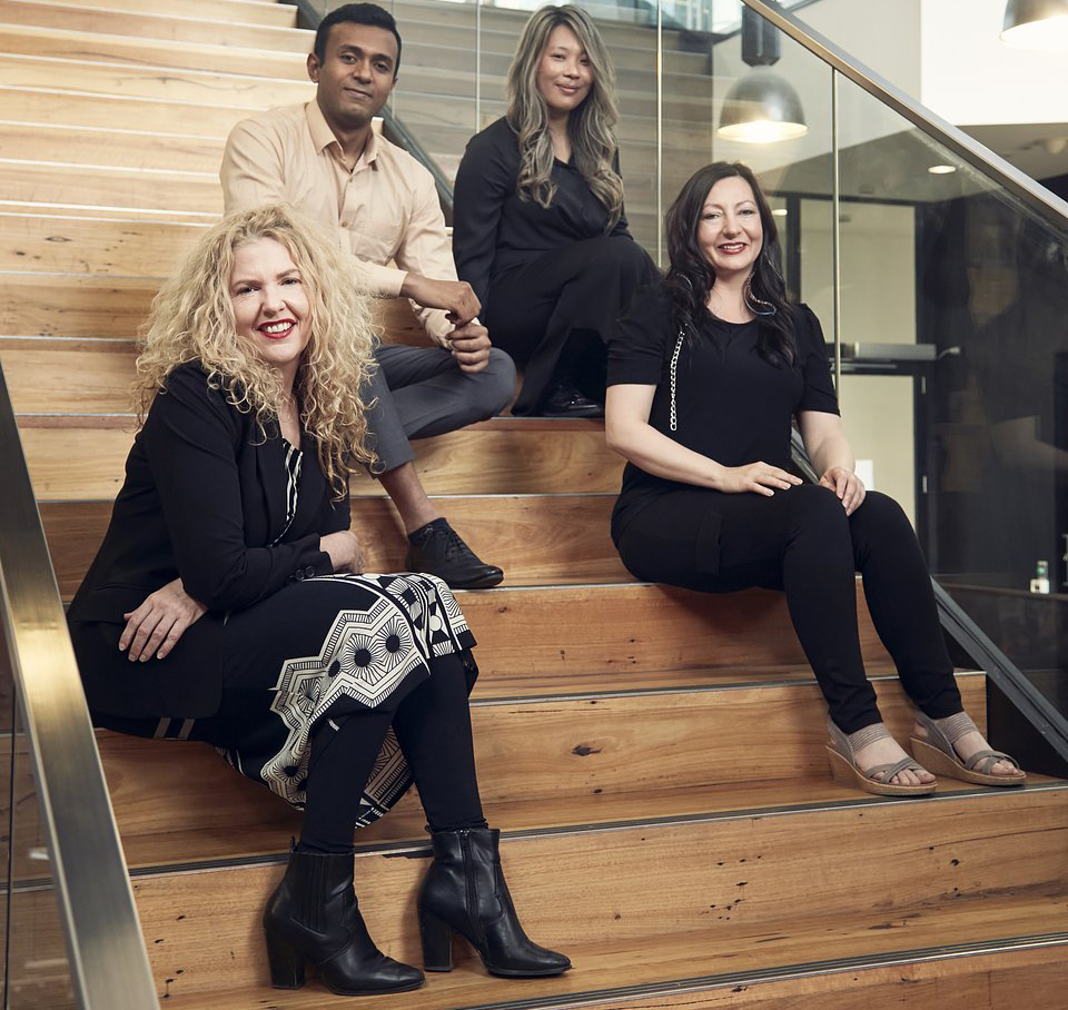 Civic Ledger’s Melbourne-based team members and CEO Katrina Donaghy