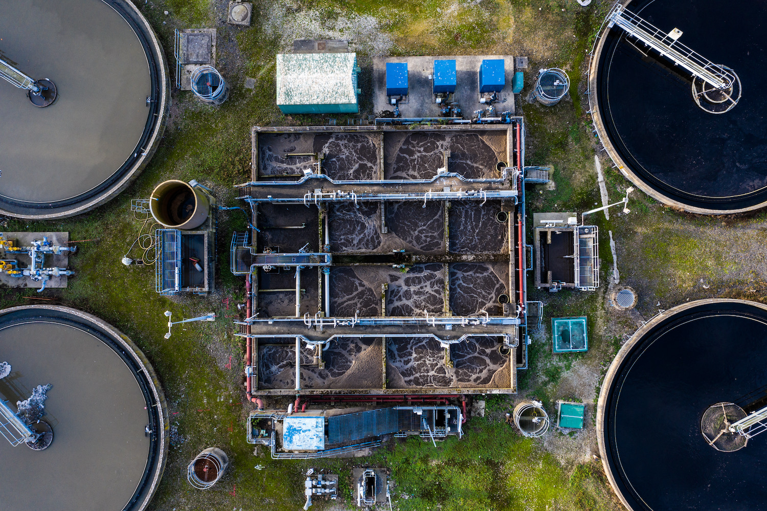 aerial view of waste water being purified at a wat 2022 11 11 07 06 27 utc