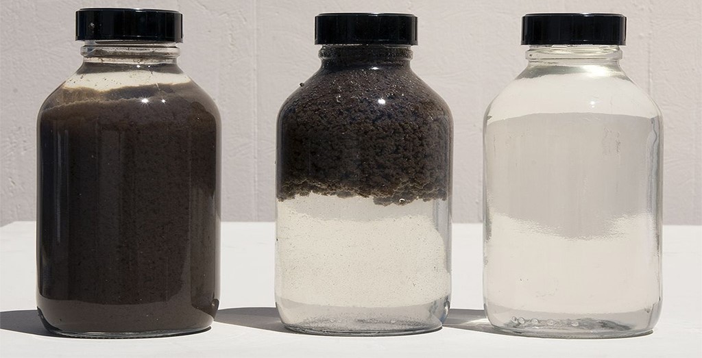 Orege/Yorkshire Water. Foculated Sludge SLG - before and after 