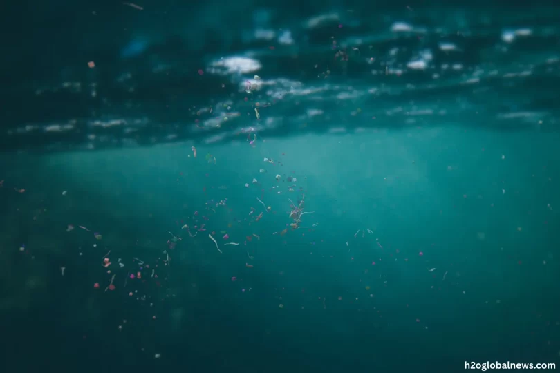 Microplastics suspended in drinking water &mdash; microscopic plastic particles invisible to the naked eye