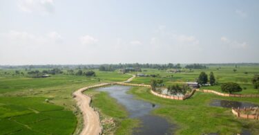A view of settlements around Lahan, where The Beacon Project is ongoing. Photo credit Water Aid - Ram Saran Tamang