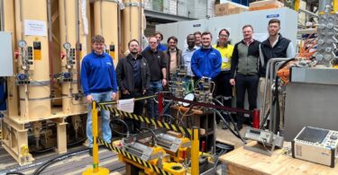 Voith Hydro and customer team completing governor factory acceptance tests for Snowy 2.0 in Heidenheim, Germany.