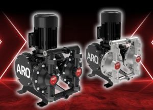 ARO EVO 210 electric diaphragm pump showcasing its compact design and robust construction.