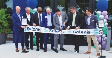 Solenis executives and guests cut the ribbon at the company’s new Global Research Center in Wilmington, Delaware.