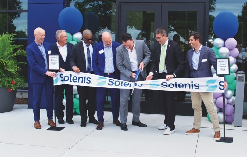 Solenis executives and guests cut the ribbon at the company&rsquo;s new Global Research Center in Wilmington, Delaware.