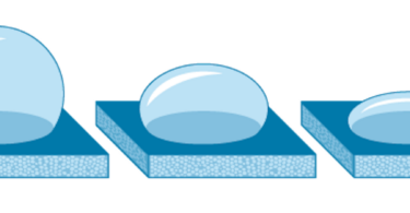 Illustration showing varying degrees of water repellency on membrane surfaces, highlighting super-hydrophobic properties of PPG's antifouling ultrafiltration membrane.