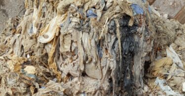 A large mass of wet wipes and debris forming part of a fatberg removed from the sewer network.