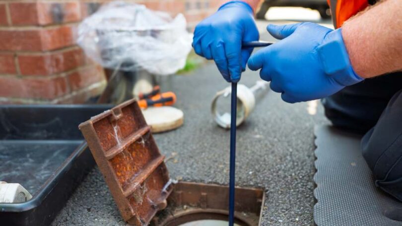 Engineer installing a smart water meter at a residential property in Yorkshire.