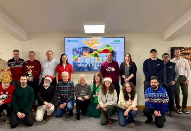 South West Water and ECAS staff promoting festive fats, oils and grease awareness