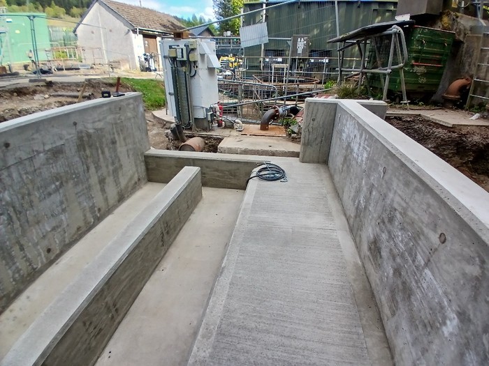 Inside the Tyndrum treatment works showing upgraded filtration infrastructure and pipework.