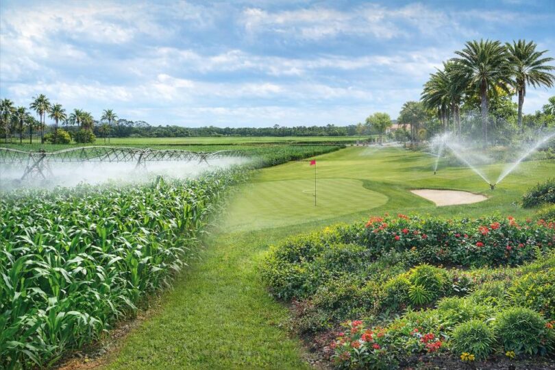 Florida irrigation and golf course landscapes representing water filtration applications in agriculture and turf management