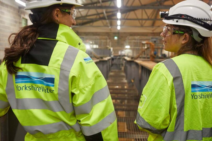 Yorkshire Water colleagues working at a water treatment facility