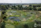Restored chalk stream floodplain wetland in Lincolnshire designed for water storage and biodiversity