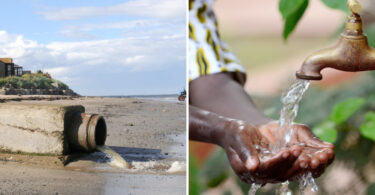 Sewage discharge into coastal waters alongside access to clean drinking water