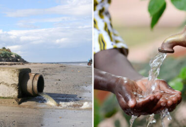 Sewage discharge into coastal waters alongside access to clean drinking water