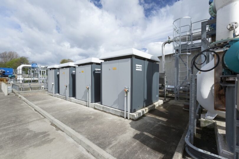 Low-pressure blower installation at a wastewater treatment facility