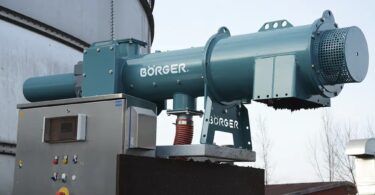 Börger Bioselect separator used for pig manure separation in biogas production