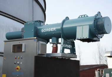 B&ouml;rger Bioselect separator used for pig manure separation in biogas production