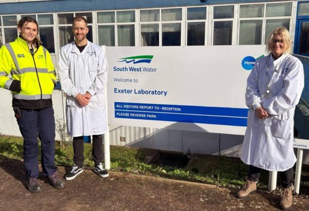 South West Water laboratory apprentices at Countess Wear Exeter