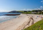 Storm overflows reduced near Gyllyngvase Beach Falmouth in South West England
