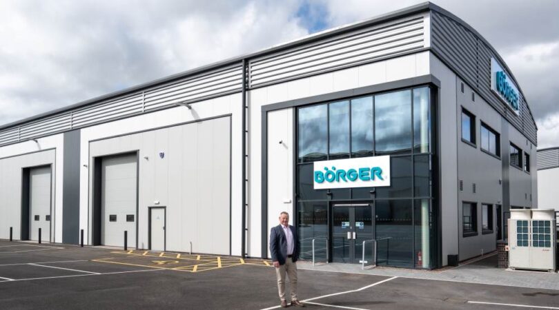 Börger UK Shrewsbury expansion Stadium Point Business Park facility exterior