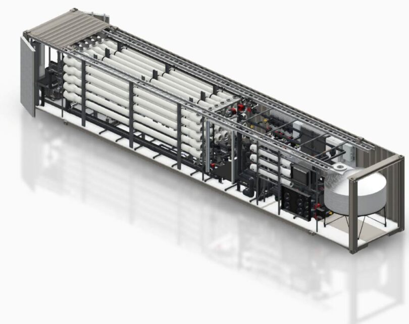 Containerised mobile reverse osmosis system from WaterSurplus for high-recovery water treatment