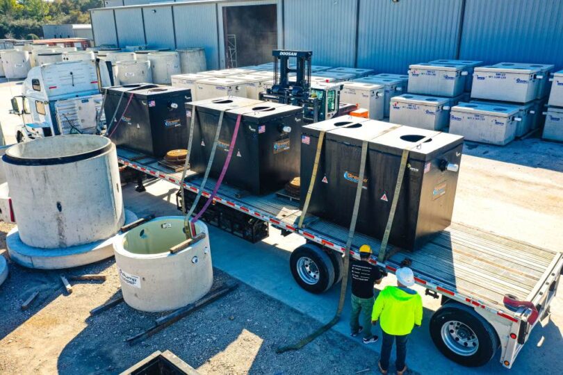 grease interceptor systems installed for wastewater FOG control infrastructure