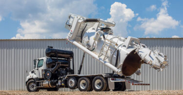 vacuum truck used for wastewater and industrial water management operations
