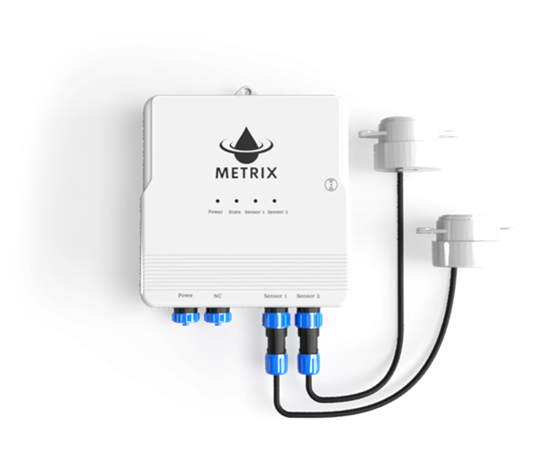 smart water tank monitoring technology sensor device mounted on tank structure with cabling