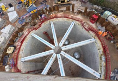 South West Water Dawlish storm overflow scheme Sandy Lane storm tank construction