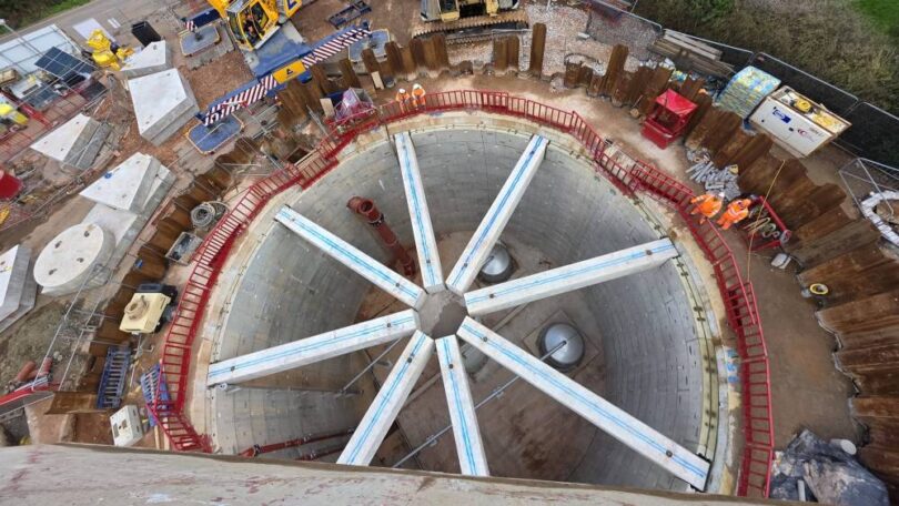 South West Water Dawlish storm overflow scheme Sandy Lane storm tank construction