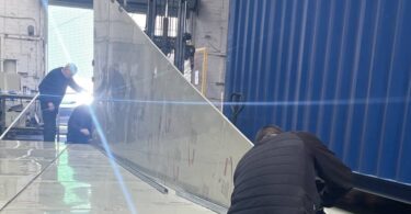Membracon engineers assembling modular water treatment system in fabrication facility