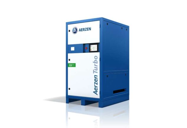 AERZEN wastewater aeration technologies IFAT 2026 turbo blower unit showing energy efficient aeration system equipment