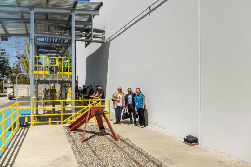 Usalco California water treatment chemicals facility showing industrial treatment infrastructure and staff at Rancho Cucamonga site