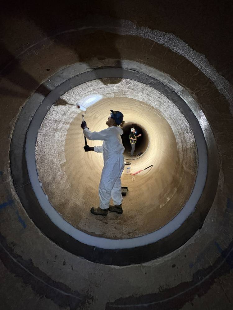 Carbon fibre reinforced polymer rehabilitation of large-diameter potable water pipeline in Montréal