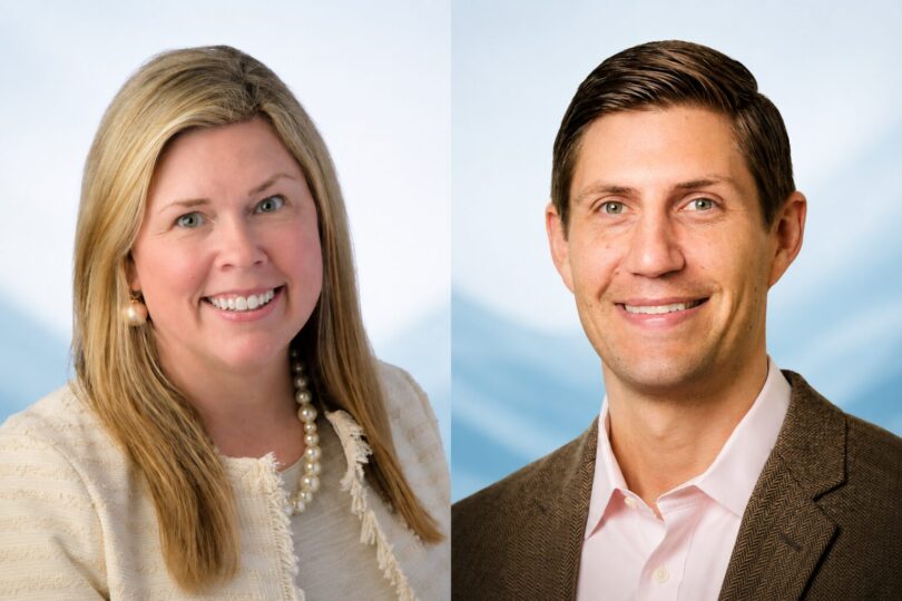 Meredith Emmerich and Joe Johnston, newly appointed executive leaders at Xylem, following the company's latest segment leadership appointments.