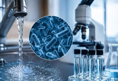 Legionella drinking water study examining disinfectant residual levels and water quality monitoring