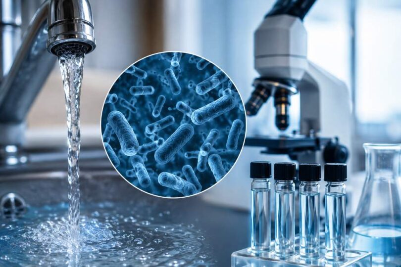 Legionella drinking water study examining disinfectant residual levels and water quality monitoring