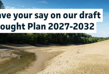 South East Water draft Drought Plan 2027&ndash;2032 consultation highlighting drought conditions and reduced reservoir water levels