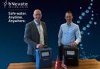 bNovate Technologies executives presenting rapid water quality monitoring systems designed for real-time microbial detection and drinking water safety