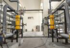 Energy Recovery PX Pressure Exchanger technology installed within an industrial reverse osmosis wastewater treatment facility in India.