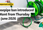 Hosepipe ban notice for South East Water customers in Kent