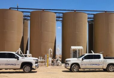 SitePro fluid management automation technology installed at industrial water storage and pumping facility in Texas