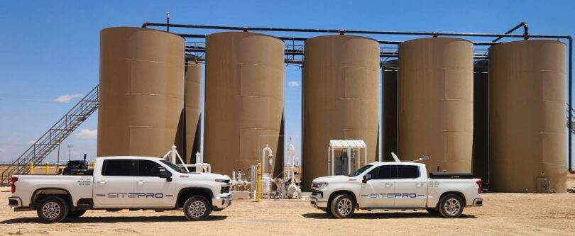 SitePro fluid management automation technology installed at industrial water storage and pumping facility in Texas