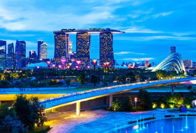 Singapore skyline highlighting the city-state's focus on long-term infrastructure and water security planning