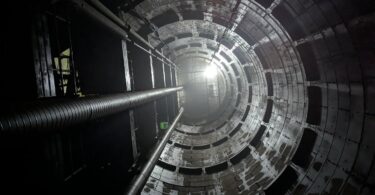 Inside a Thames Water tunnel shaft included in Barhale inspection and maintenance programme