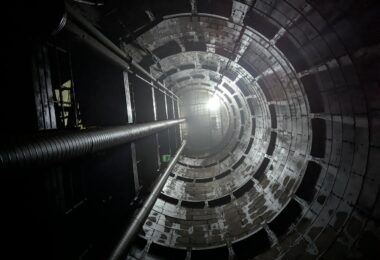 Inside a Thames Water tunnel shaft included in Barhale inspection and maintenance programme