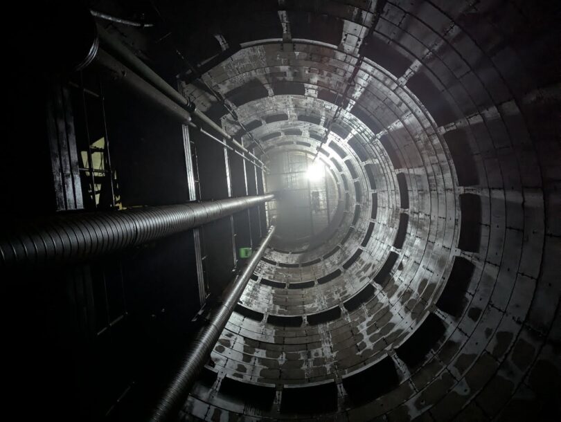 Inside a Thames Water tunnel shaft included in Barhale inspection and maintenance programme